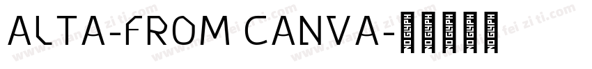 ALTA-FROM CANVA字体转换